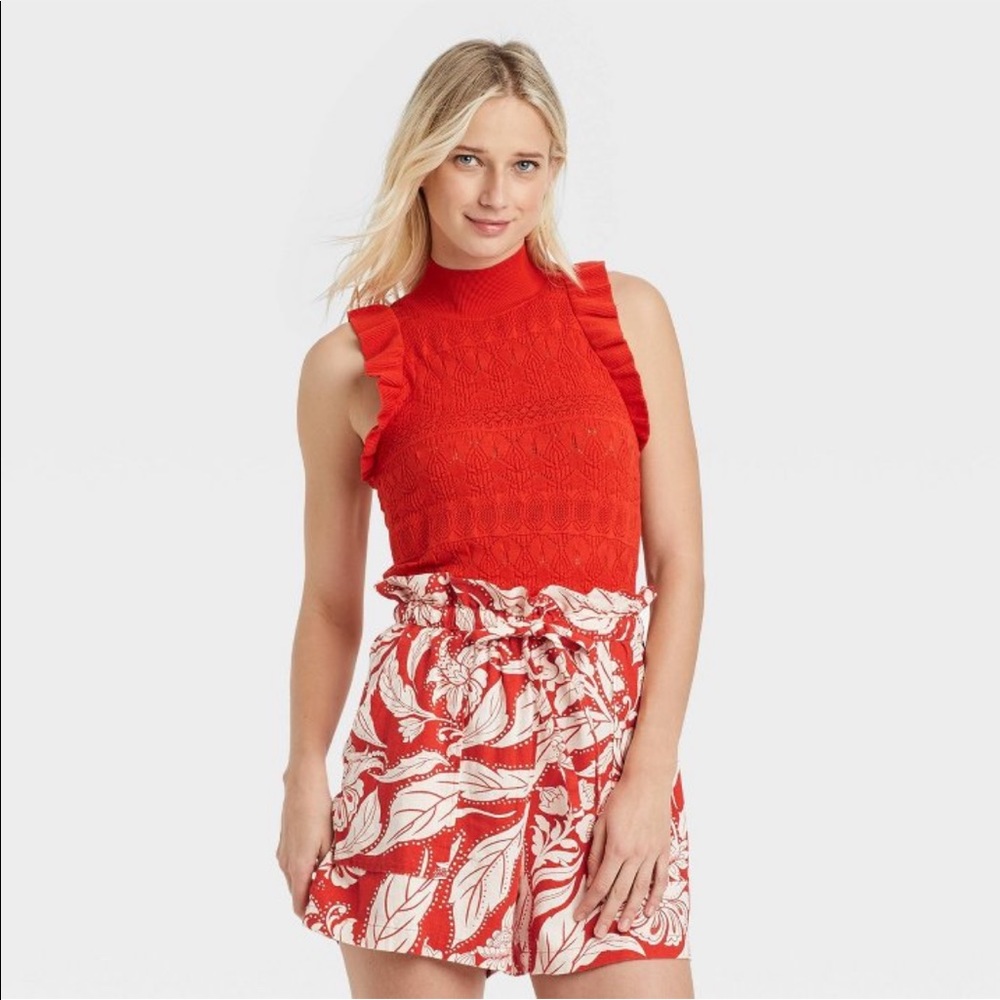 Who What Wear Crochet Sweater Vest NWT